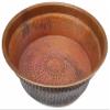 Portable Rustic Pure Natural Copper Foot Bath Care Comfort Shower Relaxer Spa Relaxation Pedicure Bowl Massage Wellness Body Health Improvement Tub Basin Cauldron Pot view 1