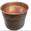 Portable Rustic Pure Natural Copper Foot Bath Care Comfort Shower Relaxer Spa Relaxation Pedicure Bowl Massage Wellness Body Health Improvement Tub Basin Cauldron Pot view 2