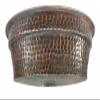 Portable Rustic Pure Natural Copper Foot Bath Care Comfort Shower Relaxer Spa Relaxation Pedicure Bowl Massage Wellness Body Health Improvement Tub Basin Cauldron Pot view 3