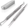 FAMILIFE 100% Stainless Steel Ingrown Toenail File Sided with Storage Case and 11 in 1 Stainless Steel Manicure Set with Box view 3