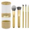 MODA Metallics 6-Piece Full Face Makeup Brush Set  Gold Vegan Cosmetic Brushes for Foundation, Highlight, Eyes & More view 1