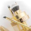 MODA Metallics 6-Piece Full Face Makeup Brush Set  Gold Vegan Cosmetic Brushes for Foundation, Highlight, Eyes & More view 4