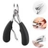 AnHua 2 Pcs Stainless Steel Nail Clippers Trimmer Ingrown Pedicure Care Professional Cutter Nipper Tools for feet toenail (Black) view 3