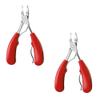 AnHua 2 Pcs Stainless Steel Nail Clippers Trimmer Ingrown Pedicure Care Professional Cutter Nipper Tools for feet toenail (Red) view 1