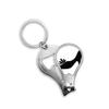 Black High Heels Flower Pattern Outline Fingernail Clipper Cutter Opener Key Chain Scissor view 1