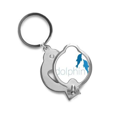 Blue Ocean Docile Two Dolphin Finger Nail Clippers Scissor Stainless Steel Cutter