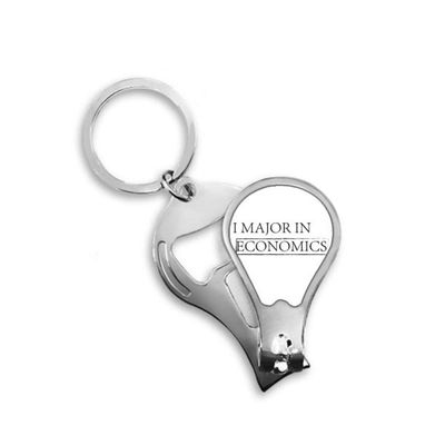 Quote I Major in Economics Fingernail Clipper Cutter Opener Key Chain Scissor