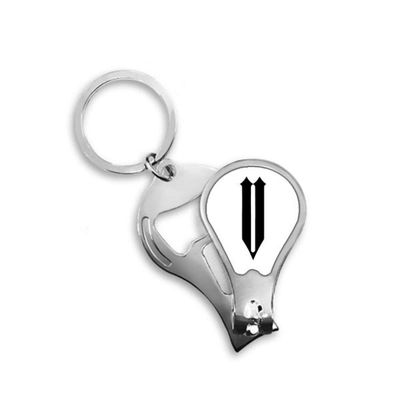 Roman Numerals Five in Black Silhouette Fingernail Clipper Cutter Opener Key Chain Scissor