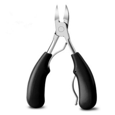 AnHua 1Pcs Toe Nail Clippers Nail Correction Thick Nails Ingrown Toenails Nippers Cutters Dead Skin Dirt Remover Pedicure Care Tool (Black)
