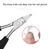 AnHua 1Pcs Toe Nail Clippers Nail Correction Thick Nails Ingrown Toenails Nippers Cutters Dead Skin Dirt Remover Pedicure Care Tool (Black) view 3