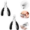AnHua 1Pcs Professional Toenail Clippers Treatment Thick or Ingrown Toe Nails, Heavy Duty Soft Grip Tool Use for Family Double Spring Nail Cuticle Scissors (Black) view 3