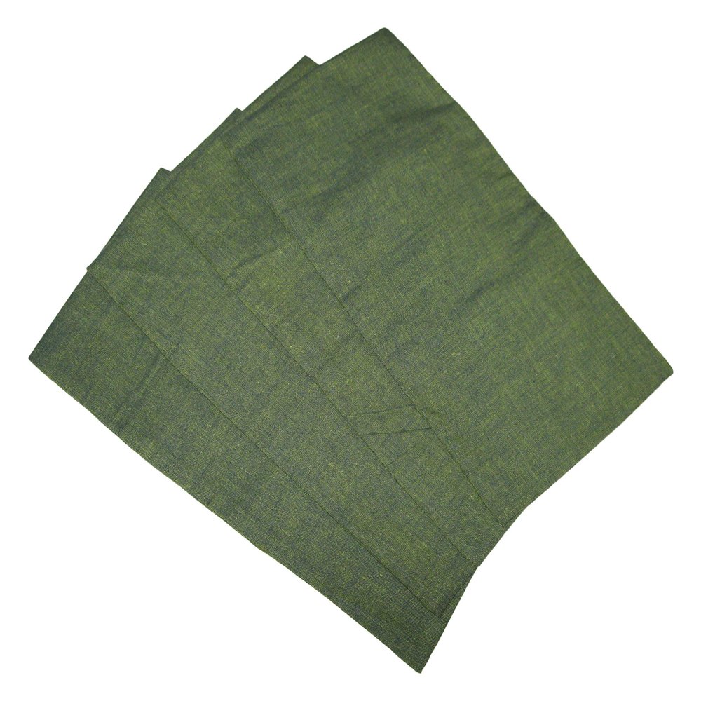 Eye Pillow Cover Pack of (4) - 4.5 x 9 - Soft Cotton Washable - fits Most Eye Pillows - Yoga Massage Meditation spa - USA Made - Bulk - Moss Green Olive