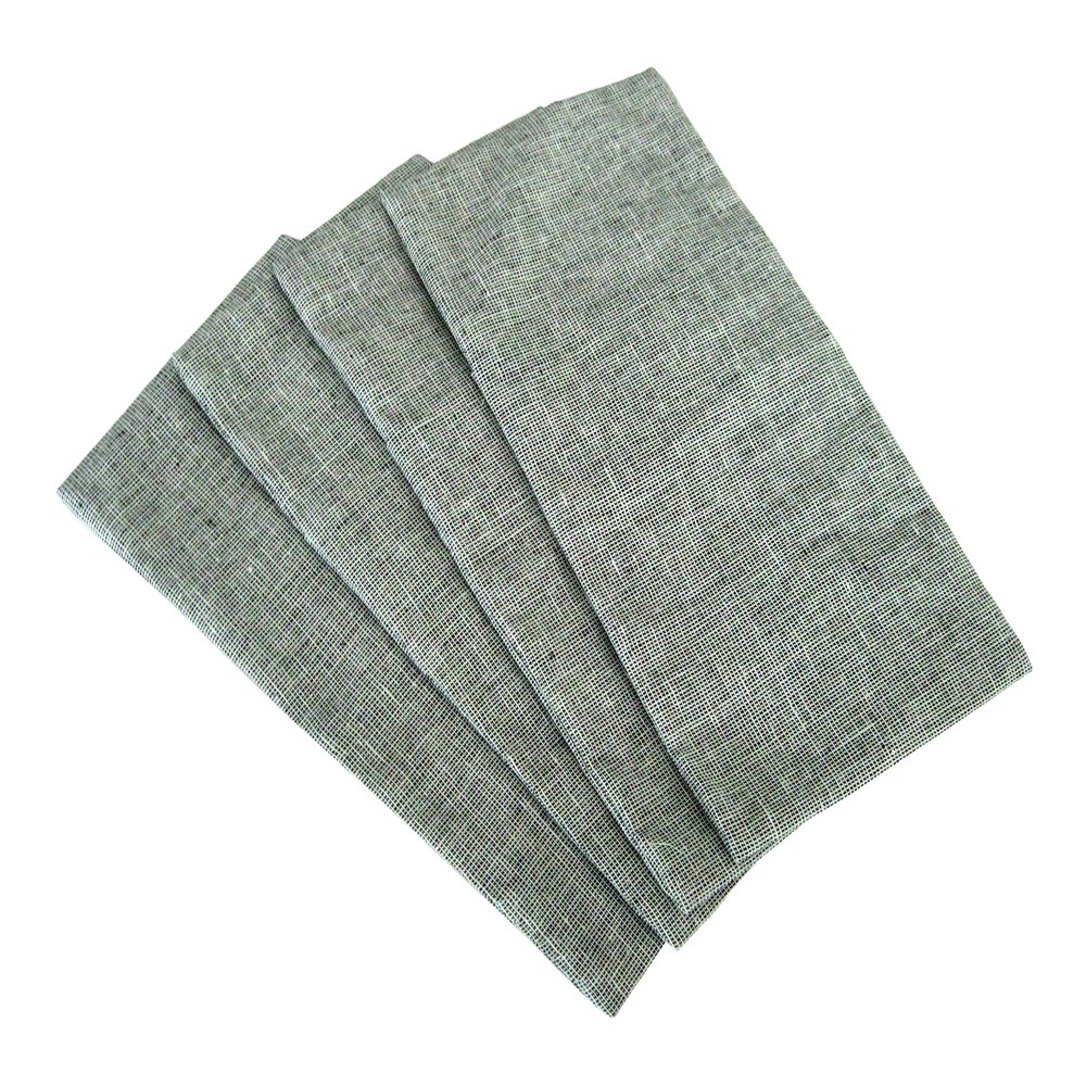 Peacegoods Eye Pillow Cover Pack of (4) - Soft Cotton - 4.5 x 9 - Soft Soothing Natural - fits Most Eye Pillows - USA Made - Bulk Wholesale - Gray
