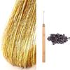 47" Holographic Hair Tinsel KIt Shining Gold Professional Sparkle Heat-Resistant Silk Extensions, Easy to Apply, Hair Accessories for Girls, Party Hair, Gifts for Girls (1000 Strands, Shining Gold) view 4