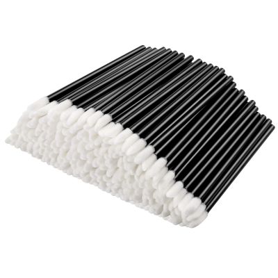 600pcs Disposable Lip Brushes Make Up Brush Lip Gloss Applicators Lipstick Wands Tool Kits Lip gloss Applicators Tester Wands (black) (600)
