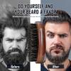 BFWood Boar Bristle Beard Brush - Black Wood Walnut Military Style, Men's Wooden Mustache Brush view 4
