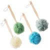 4 Pack Large Bath Puff Loofah Sponge with Long Handle Shower Loofah, Bath Body Back Brush, Spa Brush for Women and Men(4 Color) view 1