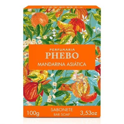 Phebo - Linha Mediterraneo - Sabonete em Barra Mandarina Asiatica 100 Gr Mediterranean Collection - Asian Mandarin Bar Soap Net 3.52 Oz
