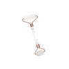 Clear Quartz Facial Roller set for skin detox - stainless steel message tool for face body neck to reduce aging wrinkle | natural jade stone view 1