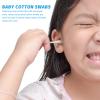 400PCS Cotton Swabs, Cotton Buds Swabs Cleaner Double Round Cotton Tip Cleaning Swabs with Paper Stick for Cleaning Ear Nose nose swabs Makeup chidren ear nose cotton sticks view 3