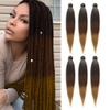 Braiding Hair Pre Stretched 28 inches 6 Packs Ombre Professional Soft Braiding Hair Extensions Synthetic Crochet Hair 1b-30-27 view 1