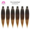 Braiding Hair Pre Stretched 28 inches 6 Packs Ombre Professional Soft Braiding Hair Extensions Synthetic Crochet Hair 1b-30-27 view 2