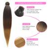 Braiding Hair Pre Stretched 28 inches 6 Packs Ombre Professional Soft Braiding Hair Extensions Synthetic Crochet Hair 1b-30-27 view 3
