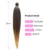 Braiding Hair Pre Stretched 28 inches 6 Packs Ombre Professional Soft Braiding Hair Extensions Synthetic Crochet Hair 1b-30-27 view 4