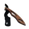 Classic Style Wooden Handle and Steel Blade Professional Shaving Razor - Barber Straight Edge Razor Blade Folding Knife Cut Throat All Purpose Shaver view 2