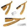 Black And Gold Stainless Steel Finished With an Amazing Design All Purpose Shaving Razor - Professional Barbershop/Barber and Personal Use Straight Edge Razor Cut Throat Knife view 1