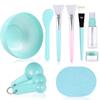 fenshine Face Mask Mixing Bowl Set, Facial Mask Mixing Tool Kit with Plastic Mask Bowl Silicone Mask Brushes Measuring Cup Stick Spatulas Facial Sponge (10PCS) view 1