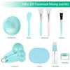 fenshine Face Mask Mixing Bowl Set, Facial Mask Mixing Tool Kit with Plastic Mask Bowl Silicone Mask Brushes Measuring Cup Stick Spatulas Facial Sponge (10PCS) view 2