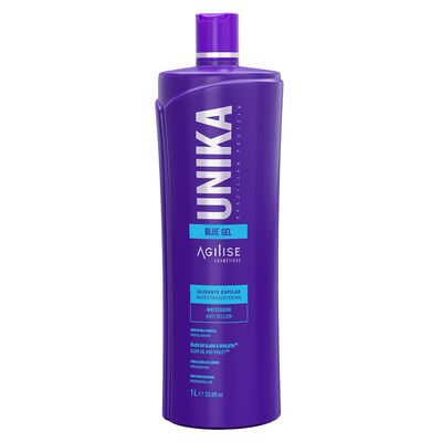Agilise Unika Brazilian Keratin Hair Treatment Straightening for Blonde Hair  Straightener Gel with Ojon Oil & Violet, No Yellow  Keratina para alisar el pelo decolorado sin formol  Blue