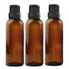 3 Pack 50ml/1.7oz Amber Glass Dropper Bottles, Light-Proof Leak-Proof with Dropper Inner Plug & Black Threaded Cap for Essential Oils, Aromatherapy, DIY Crafts, Travel Storage view 1