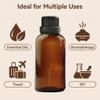 3 Pack 50ml/1.7oz Amber Glass Dropper Bottles, Light-Proof Leak-Proof with Dropper Inner Plug & Black Threaded Cap for Essential Oils, Aromatherapy, DIY Crafts, Travel Storage view 3