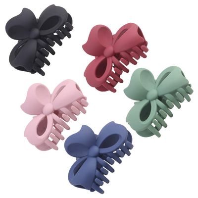Beaupretty Girl Hair Clips 5PCS Hair Claw Clip Clutcher Crab Jaw Barrettes Grips Clamps Clasps Pin Buns Braids Hair Up Accessories For Women Girl Thin Thick Hair (Assorted Color) French Hair Pin