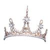Shineweb Gorgeous Eiffel Tower Rhinestone Crown Women Royal Wedding Bridal Tiara Jewelry Hair Scrunchies Bands Golden view 2