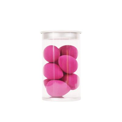1Box(8PCS) Mini Water Drop Shape Makeup Sponge Puff Wet and Dry Dual-Use Facial Powder Puff Non-Latex Cosmetics Tool Foundation Sponge for Liquid Creams and Powders with a Storage Case (Rose red)