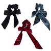 Beaupretty 3pcs Bow-knot Hair Accessories for Women Ties Green Wine Red Black for Ponytails Everyday Wear and Stylish Outfits view 1