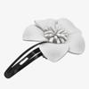 AeraVida Genuine White Leather Sweet Azalea Flower Barrette Hair Pinch Clip | Classic Hair Pinch Clip for Women | Leather Hair Pin | Gift for Daughter, Mothers Day, Gift for HER, Statement Fashion view 2