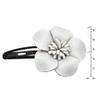 AeraVida Genuine White Leather Sweet Azalea Flower Barrette Hair Pinch Clip | Classic Hair Pinch Clip for Women | Leather Hair Pin | Gift for Daughter, Mothers Day, Gift for HER, Statement Fashion view 4