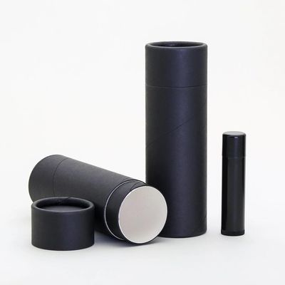 100 mL Black Kraft Paperboard Lip Balm/Salve/Cosmetic/Lotion Tubes (50)