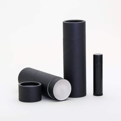 2.5 OZ Black Kraft Paperboard Lip Balm/Deodorant/Cosmetic/Lotion Tubes (100)