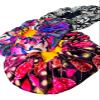 2Chique Boutique Women's African Ankara Print Satin Bonnet Multi Color Patterns (White/Black, Large) view 4