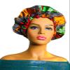 2Chique Boutique Women's African Ankara Print Satin Bonnet Multi Color Patterns (Pink/Multi, Large) view 4