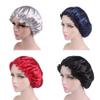 4PCS Sleep Cap Night Satin Bonnet Wide Elastic Band Soft Hat Hair Loss Chemo Caps Sleeping Head Cover Silky Turban Shower Bath Hats view 2