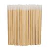 100 Pcs Disposable Lip Brushes Premium Lipstick Applicator Wands Bamboo Handle Makeup Tool Kits (Bamboo handle white) view 2