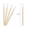 100 Pcs Disposable Lip Brushes Premium Lipstick Applicator Wands Bamboo Handle Makeup Tool Kits (Bamboo handle white) view 4