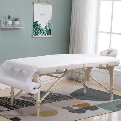 2 Reets Disposable Non-Woven Massage Table Sheets, 30gms Thick Soft Massage Table Paper Roll, Durable Bed Paper for Massage, Spa, Tattoo and Exam Tables, 31x70 Inch