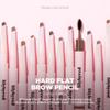 lilybyred Hard Flat Brow Pencil | Korean Flat-Tip Eyebrow Pencil, Wood-Like Auto Formula, Toothbrush-Style Blending Brush, Smudge-Proof, Sweat-Resistant, Natural Finish, 0.005 oz. (04 Dark Brown) view 2